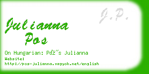 julianna pos business card